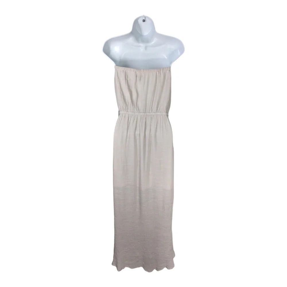 UK2LA Beige Strapless Dress Medium - Picture 7 of 10